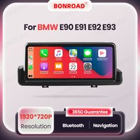 BONROAD bezprzewodowy Carplay Android odtwarzacz auto Multimedia Radio dla BMW 3 serii E90 E91 E92 E93 ekran dotykowy z Bluetooth