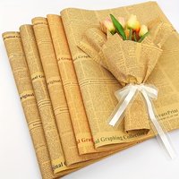 Papier d'emballage de fleurs Vintage, 5 pièces, papier Kraft anglais