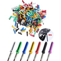 AliExpress NONE 20-100Pcs Bicycle Cable End Caps Aluminum Alloy Bike Brake Shifter Cable Tips Wire End Cap Multiple Colors Bike Line Core Caps