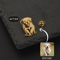 Personalized Photo Stainless Steel Brooch, Customized Pet Photo Brooch, Anniversary And Valentine's Day Gifts, Couple Gifts.
