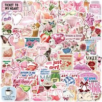 200PCS Aesthetic Cartoon Inspirational Girl Graffiti Stickers Cute Positive Quote Waterproof Vinyl Decals for Luggage Laptop