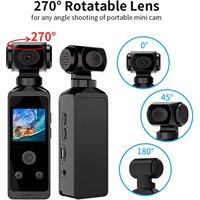AliExpress WDSZKMYF 4K Ultra HD WIFI Pocket Action Camera 270° Rotatable Vlog Mini Sports Cam Waterproof Case Helmet Travel Bicycle Driver Recorder