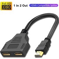 HDMI-Compatible Splitter Cable Video Switch Adapter Output HUB X Box PS3/4 DVD HDTV PC For Laptop TV HD 1080P 1 Input 2 Out