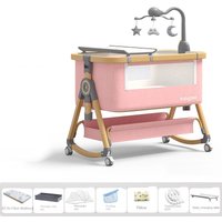 Baby Crib Portable and Foldable , Height Adjustable (40–53 cm), Includes Mattress, Mosquito Net, and Changing Table