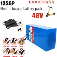 48V 100Ah 18650 13S6P li-ion battery pack, suitable for 54.6V bicycles+optional built-in30A BMS plug+54.6V Charger Very good