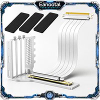 GPU Riser Cable Kit, PCIe 3.0/4.0 x16 Graphics Card Extension Cable with Vertical Mount Bracket for Gaming Computer Case