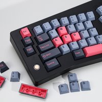 KBDiy Double Shot PBT Keycaps GMK 8008 Set 174 Keys Cherry Profile Custom Red Retro 1353 Key Caps For Mechanical Keyboard Keycap
