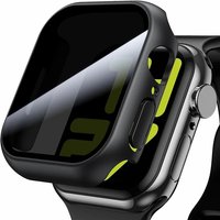 1-2Pcs Case For Watch Apple Watch Series9/8/7/6/5/4 SE 44 45 41 40mm Ultra Privacy Tempered Glass Screen Protector Case