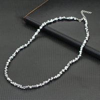 New Handmade Men Healing Necklace Irregular Hematite Stone Beads Energy Jewelry Short Collar Hiphop Neck Accessories Hombre