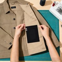 Pockets for Clothing Anti-Theft Security Zipper Pouch Secure Side convenient Pocket storage for Jacket Clothes Coat Shirt Hoodie