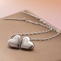 Huitan Tassel Elegant Stainless Steel Drop Earrings Heart Accessories for Wedding Party Fashion Daily Versatile Jewelry Gift