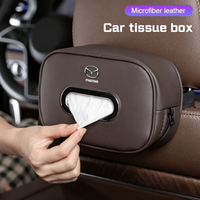 Leather Car Tissue Box Seat Back Hanging Napkin Holder for Mazda 3 6 2 CX-5 CX-30 CX-50 CX-90 CX-80 MX-5 Car Interior Accessory