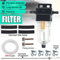 Universal Diesel Fuel Water Separator Filter Set with 5M Hose Kit for 2-8KW Parking Heater for Webasto Eberspacher Car Truck