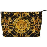 Golden Lion Baroque Print Cosmetic Bag Women Large Capacity Makeup Bag Organizer Case Beauty Storage Toiletry Bags