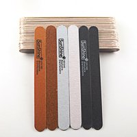 SunShine 50Pcs Nail File 100/180 Wooden Sanding Buffer Block Pedicure Manicure UV Gel Nail Polish Nail File Artificial Nail tips