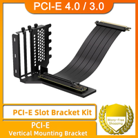 GPU Vertical Mounting Bracket Kit, PCIe 4.0/3.0 X16 Riser Cable 200mm, Graphics Card Steering Mounting Bracket