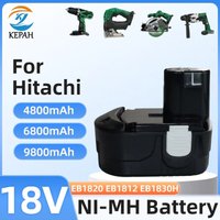 High Capacity NI-MH 18V 9.8Ah Replacement Battery for Hitachi EB1812S EB1814SL EB1820L EB1824L EB1826HL Batteria