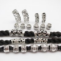 10pcs/pack Different Styles hair braid dread dreadlock beard beads rings tube For Hair Jewelry Making Supplies Accessories