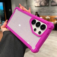 Heavy Duty Shockproof Bling Glitter Transparent Case For Samsung S26 S25 Plus S24 Ultra Thickened Soft Silicone Bumper Cover
