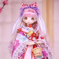 DBS Doll 1/4 BJD Dream Fairy Match Girl Kimono Resin Anime Figure Carton Lala Ruru Egg ACGN SD Collection Toy