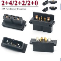 AliExpress DIVEDEER 40A 2+4 Charging Port Connector 2+0 2+2 Square Male Female Sockets Lithium Electric Skateboard/Bicycle New Energy Connectors