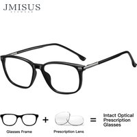 JMISUS Unisex Square Optical Glasses with Prescription Acetate Anti Blue Light Myopia Photochromic Medical Eyeglasses