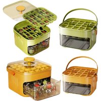 Ice Cube Tray with Lid & Bin Ice Maker for Freezer Ice Trays Ice Container Ice Molds with Ice Tongs for Whiskey, Cocktail, Drink
