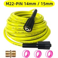 5-25m High Pressure Cleaning Machine Hose 5800PSI Kink Resistant Hose Car Washer Water Cleaning Extension Hose M22-pin 14/15