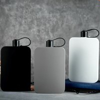 400ml Outdoor Large Capacity Wine Bottle 304 Stainless Steel Thick Portable Whiskey Bottle Men's Hip Flask Flat kettle