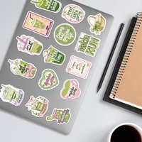 AliExpress NONE 50pcs Matcha Girl Stickers For Laptop, Cute Aesthetic Stickers For Hydroflask, Skateboard, Water Bottles, Bike, Gift For Adults
