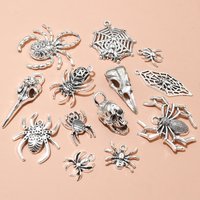 3-20pcs Skull Spider Charms Pendant Alloy Metal Crafts for Necklace Keychain Earrings DIY Jewelry Making Accessories Findings