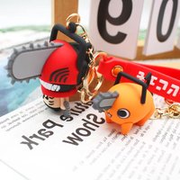 */2026Chainsaw Man Keychains Cartoon Anime Keyrings Doll Pendant Keyholder Toys Accessories
