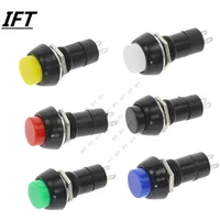 6PCS PBS-11A PBS-11B 12mm self-locking / Self-reset Plastic Push Button Switch Latching Momentary Switchs 3A 250V AC 2PIN 6Color