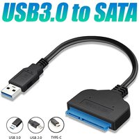SATA To USB 3.0/2.0 Adapter Cable USB To SATA Cable Support 22pin 2.5 Inch External HDD SSD Hard Drive PC Computer Connector Fit