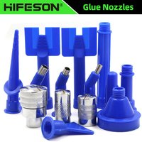 10pcs Pneumatic Glue Gun Nozzle Accessories 6/8/10MM Stainless Steel Glue Nozzle Soft & Hard Glue Nozzle Adapter Set Glue Nozzle