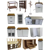 Mini Kitchen 1:6 Bjd Doll House Furniture Blythe Miniature Sink Cabinet Locker Material Table New Diy Miniature Dollhouse