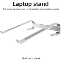 Aluminum Alloy Portable Laptop Stand Notebook Holder Computer Rack Cooling Bracket Silver for Desk Use Compatible with MacBook a