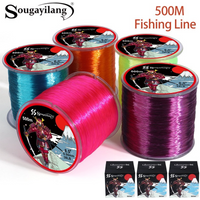 Sougayilang 500M Nylon Fishing Line 7-38lb Super Strong Fishing Line Fluorocarbon Outer Coating Sea Fishing Tackle Pesca