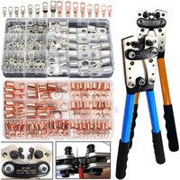2 Color Hand Tools Cable Crimping Pliers HX-50B 6- 50mm2 AWG 8 - 1/0 Suitable Cable Lug Automobile Copper Ring Terminal Clamper