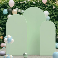 Wedding Arch Cover Elastic Spandex Fitted 2-Sided Round Top Backdrop Cover for Birthday Party Banquet Photo Background Decor