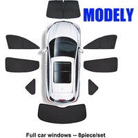 Car Side Window Sunshade for Tesla Model Y Juniper 2025 2024 Privacy Front Rear Windshield Screen Sun Visor Camping Shade Cover