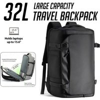 32L Spacious Hiking Travel Backpack, 180° Fully Opening Suitcase Design Carry-On Bag, Airline Approved Backpack for Both Men And