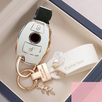 2 Button Car Remote Key Case Cover Shell Fob for Mercedes Benz A B R G Class GLK GLA GLC GLR W204 W210 W176 W202 W463 Soft TPU