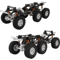 Metal 6×6 LCG Carbon Fiber Beam Frame With Metal Alloy Axles Gearbox Wheel Rims for 1/24 Axial SCX24 6×6 Upgrade Part
