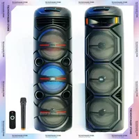 ZQS8301/8302 40W High Power Wireless Bluetooth Sound Box Three 8 Inch Party Stage Speakers LED Light Custom Multimedia Karaoke