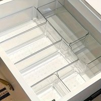 7pcs transparent plastic cosmetics organizer set stackable drawer dividers for makeup storage