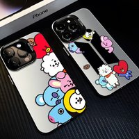 Cute Cartoon B-BT21s Phone Case For iPhone 17 16e 15 14 13 12 11 mini Pro Max X XR XSMAX 8 7 Air Plus Anti Fall Matte Back Cover
