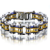 AliExpress GD-KSN Men Bracelets,Biker Bicycle Motorcycle Chain Link Bracelets For Men,Support Style Customization,Punk Stainless Steel Jewelry