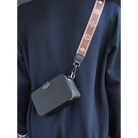 New Men's Casual Leather Crossbody Bag Mobile Phone Bag Hard Leather Formed Waterproof Versatile Bag Dragon Brand