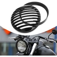 Motorrad 5 3/4 "5,75" LED Scheinwerfer Grill Abdeckung Schwarz ABS Zubehör Für Harley Sportster XL883 XL1200 XL1200X X48 2004-Up